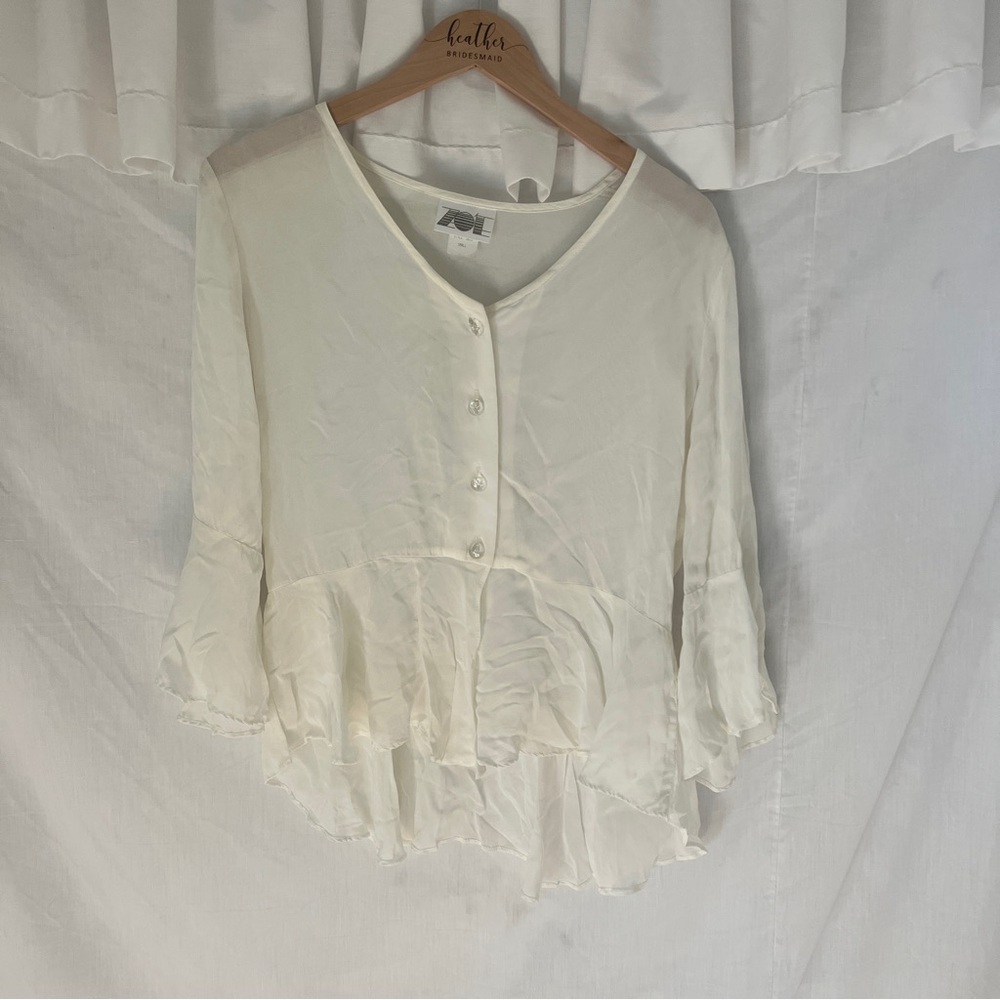 White sheer top